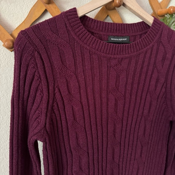 BANANA REPUBLIC | Maroon Long Sleeve Sweater NWT Size Medium - Picture 10 of 16